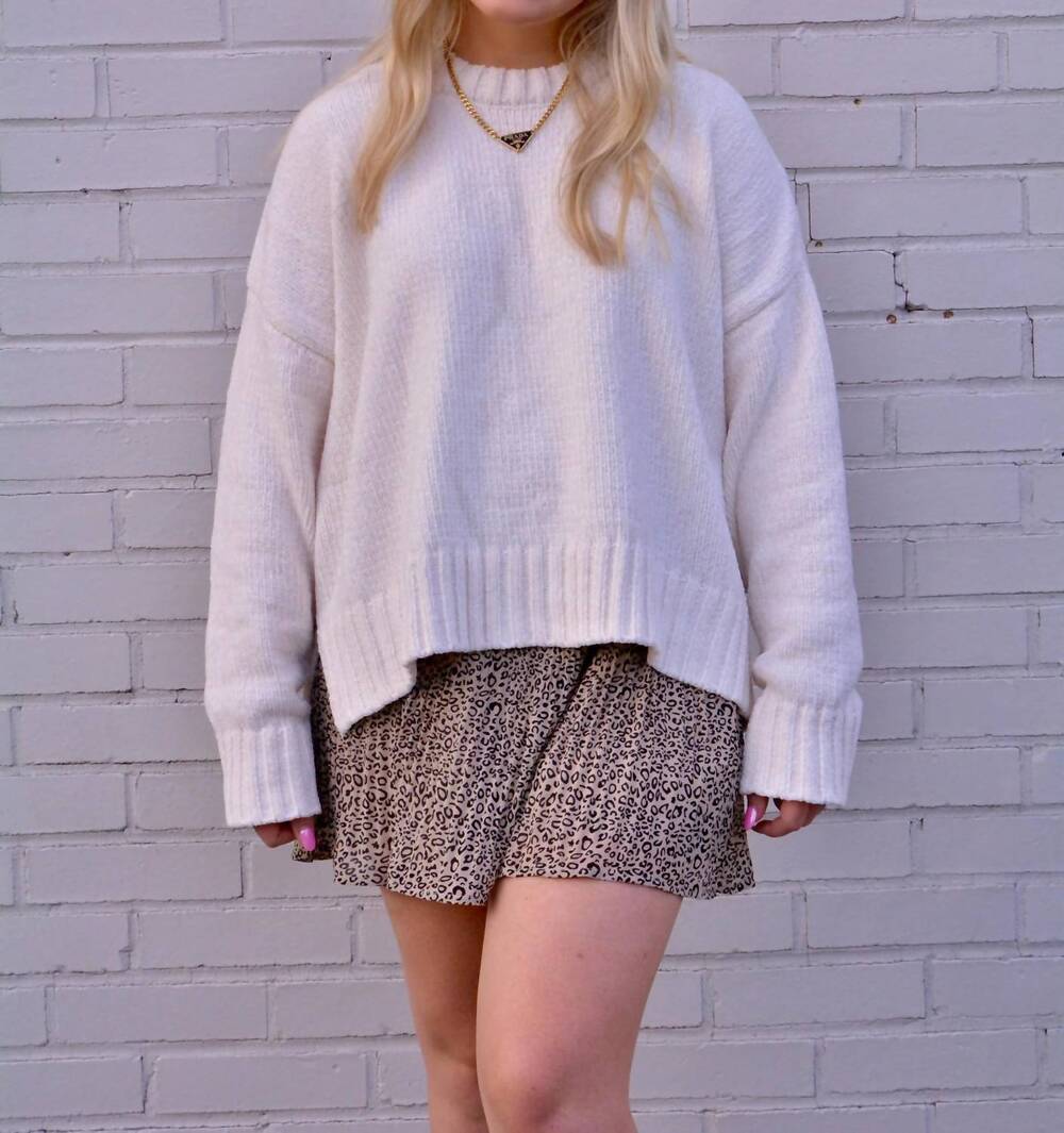 NEW WISHLIST pleated mini skirt in leopard